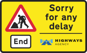 End Of Road Works Sign Clip Art